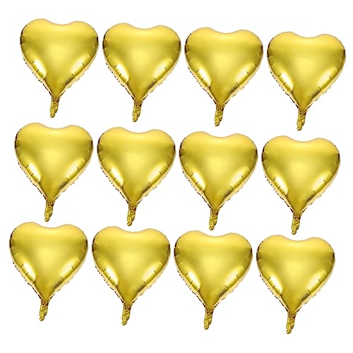 TOPBATHY Herz Folienballon Luftballons Herz Aluminiumfolie Herzballons Dekorative Ballons Für Hochzeit Valentinstag Und Partys Goldene Herzballons Für Feierlichkeiten von TOPBATHY