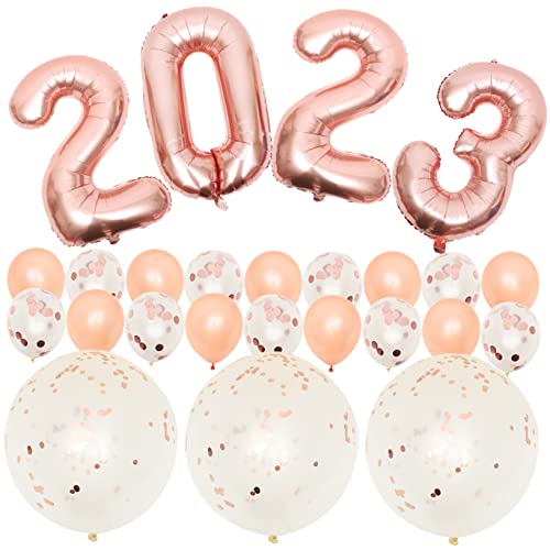 TOPBATHY 1 Satz Ballons der Abschlusssaison Partyballons Ballonmittelstücke für Tische abschlussfeier party sachen Abschluss Latexballon grad glückwunschparty liefert Aluminiumfolie von TOPBATHY