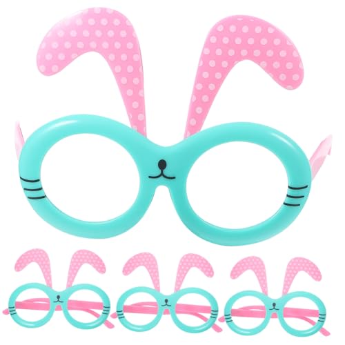 TOPBATHY 1 Satz Brillengestelle Mit Hasenohren Hasenballon Partybrille Hasenbrille Osterparty-gläser Häschen-brillengestelle Mädchen Brille Osterbrille Kreative Brillen Abs 4 Stück von TOPBATHY