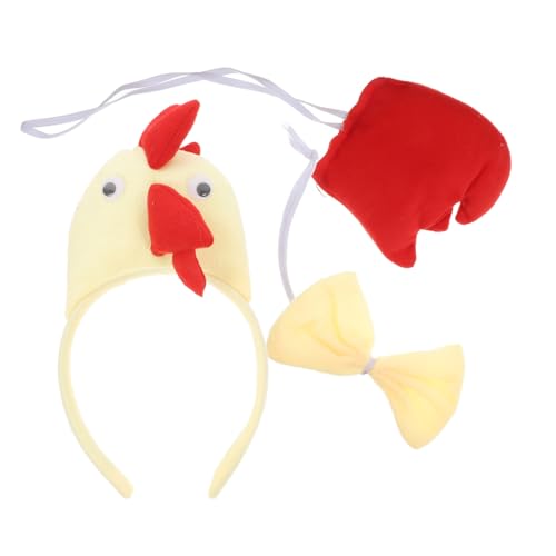 TOPBATHY 1 Satz Hühnerhaar-Accessoires Tierhaarreifen tierisches Partyzubehör Hühnerkostüm Kind Huhn-Oberst-Kostüm Hühnerkostüm für Erwachsene Halloween-Cosplay-Kostüm PP Baumwolle Yellow von TOPBATHY