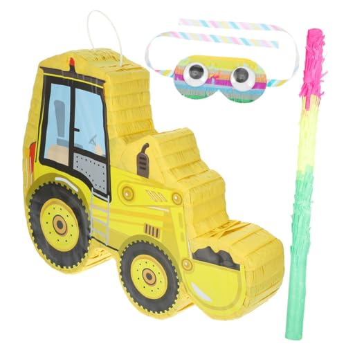 TOPBATHY 1 Satz Piñata Pinata-füller Vierzehn Tage Geburtstag Bau-lkw-pinata Konstruktionsspielzeug Konstruktion Piñata Feuerwehrauto Geburtstagsdekoration Auto 3 Bauwagen Papier von TOPBATHY