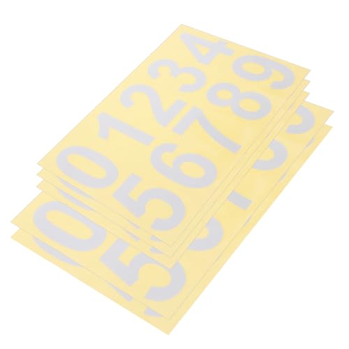 TOPBATHY 1 Satz Reflektierende Nummernaufkleber Nummer Reflektierende Briefkastenaufkleber Hausnummernaufkleber Für Den Briefkasten Hausnummern Unterzeichnen Silver Pvc Selbstklebend 5st von TOPBATHY