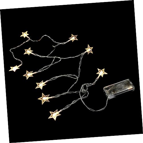 TOPBATHY 1 Satz Sterne Lichterkette Lampe Stecker Solar- Im Freien Reis Umweltfreundliches Material Regalhalterung Lichterketten Schlafzimmer Atmosphäre Licht Plastik Weiß 2st von TOPBATHY