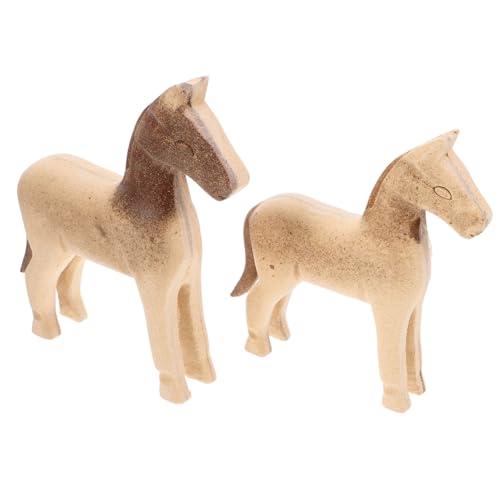 TOPBATHY 1 Satz Tierornamente Aus Holz Zebrafigur Zur Dekoration Miniatur-Zebra-Figur Holzschnitzerei Für Den Haushalt Geschnitztes Tierdekor Kleine Tierstatue Holzschnitzstatue Hölzern von TOPBATHY