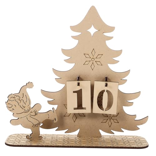 TOPBATHY 1 Satz Weihnachts-Countdown-Kalender aus Holz Christbaumschmuck Weihnachten Advent Weihnachtsdekoration Tag countdown kalender countdown calender Weihnachtsschmuck kalender von TOPBATHY