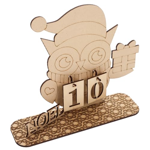 TOPBATHY 1 Satz Weihnachtsgeschenk wiederverwendbar Tischkalender Advent sterben Ornament countdown kalender countdown calender weihnachtliche Tischdekoration Dekorationskalender aus Holz von TOPBATHY