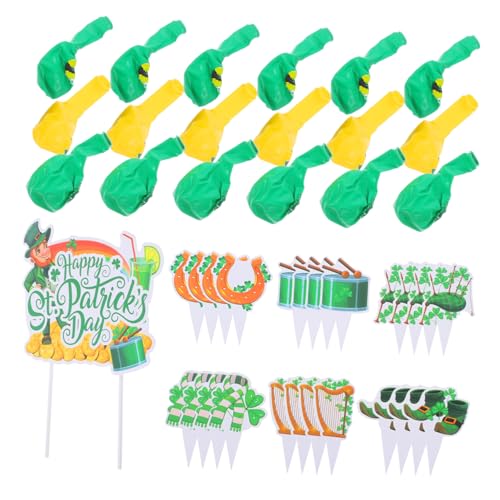 TOPBATHY 1 Set Kleeblatt Partydekorationen St Patricks Day Hut Gefälschte Eierdekoration St Pat'S Luftballons St Patricks Day Ballon St Patricks Day Tischdekoration St Patricks Day von TOPBATHY