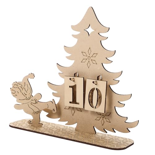 TOPBATHY 1 Set Weihnachts-adventskalender Aus Holz, Diy-holz-countdown-, Weihnachtsgeschenk von TOPBATHY