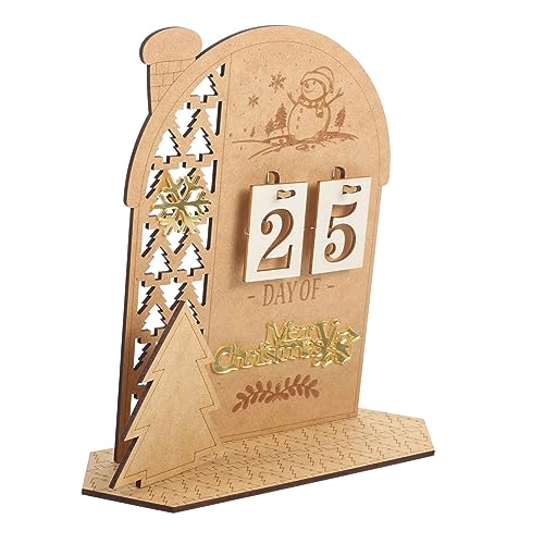 TOPBATHY 1 Set Weihnachtskalender Für Die Wand Tischkalender Für Weihnachten Tischkalender Aus Holz von TOPBATHY