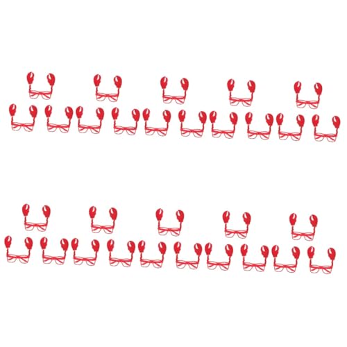 TOPBATHY 10 Sätze Krabbengläser Stirnbänder Party Brille Kinderkostüme Randbereich Zubehör Schnapsgläser Rot Tuch 3 Stück * 10 von TOPBATHY