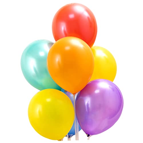 TOPBATHY 100 Stück 10 Dekorativer Luftballon Runde Luftballons Runder Ballon Glitzerballons Dekorationen Für Partys Heller Farbballon Ballonbögen Latexballon von TOPBATHY