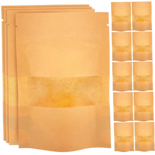 TOPBATHY 100 Stück Kraftpapierbeutel Fensterbeutel für Lebensmittelverpackung Praktische Papiertüten für Snacks Nüsse Umweltfreundliche Verpackungslösung für Märkte Geschäfte TOPBATHY 100 Stück Kraftpapierbeutel Fensterbeutel für Lebensmittelverpackung Praktische Papiertüten für Snacks Nüsse Umweltfreundliche Verpackungslösung für Märkte Geschäfte von TOPBATHY