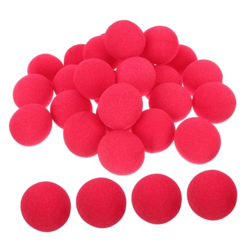 TOPBATHY 100St Clown-Nasenball Cosplay-Schwammnase Clownsnase verkleiden Elchnase Karneval Versorgung faschingsaccessoires fasching accessoires Karneval Zirkusnasen Clownschwammnase rot von TOPBATHY