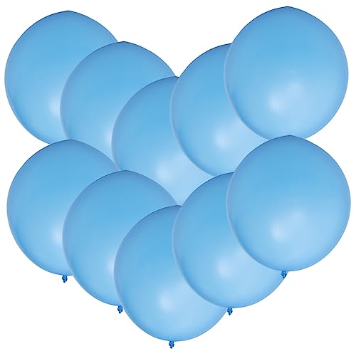 TOPBATHY 10St 36 Zoll großer Ballon Geburtstag Luftballons Neon pastellfarbene Luftballons große luftballons große ballons Alles zum Geburtstagsballon Festivalballons Emulsion Blue von TOPBATHY