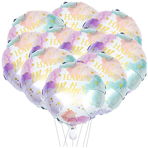 TOPBATHY 10St Luftballons zum Muttertag Dekorationen Alles zum Geburtstag-Banner Hochzeitsballons bodendeko heart balloons Partyzubehör für den Muttertag Folienballon Aluminiumfolie von TOPBATHY