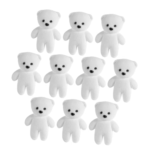 TOPBATHY 10st Blasenbär Mini-stoffbären Mini Positiver Bär Ausgestopfte Bären Masse Miniatur-kuscheltiere Kleine Puppen Lieferungen Von Blumenarrangements Geburtstags-minibären Schaum Weiß von TOPBATHY