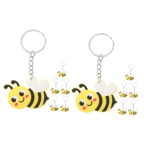 TOPBATHY 12 Stk Biene Schlüsselanhänger -Schlüsselanhänger süßer Schlüsselanhänger kawaii schlüsselbund anhänger bienen schlüsselanhänger Gastgeschenke Rucksackanhänger PVC von TOPBATHY