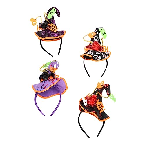 TOPBATHY 12 Stk Hexenhut Stirnband Halloweenkostüm Hexenhut Stirnbänder für Halloween haarreif halloween haarreifen halloween Make-up-Stirnband Schmücken Dekor Stirnband für Festival Tuch von TOPBATHY