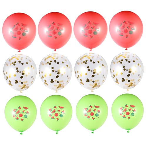 TOPBATHY 12St Fruchtwassermelonenballon Spiral- Party glitzernde Geburtstagsballons goldene Luftballons konfettiballone reminescence goldene Konfettiballons bunte Konfettiballons Emulsion von TOPBATHY