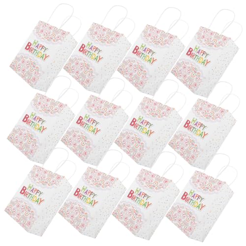 TOPBATHY 12St Geschenktasche Snack-Taschen Geschenktüte zum Geburtstag Verpackungsbeutel Geschenkbeutel party kinderparty Geschenkbeutel zum Geburtstag Süßigkeitenbeutel Papier von TOPBATHY