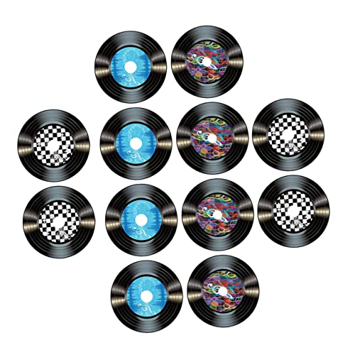 TOPBATHY 12st Schallplattendekoration Dis Ästhetische Raumdekoration Schallplatten Für Wanddekorationen Grunge- Favorisieren Jubiläumsdekoration Ästhetik Der Wanddekoration Neon Papier von TOPBATHY