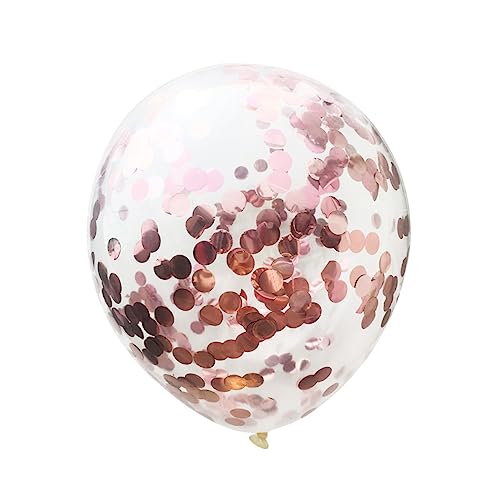 TOPBATHY 14 Stück Roségoldene Paillette Luftballons Set Klare Luftballons Mit Glitzer Konfetti Herz Und Sternformen Ideal Für Geburtstagsfeiern Hochzeiten Und Festliche Dekorationen von TOPBATHY