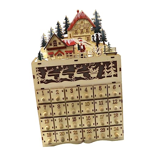 TOPBATHY 1Stk Weihnachts-Countdown-Kalender kalender weihnachtlicher adventskalender Kinderkalender Weihnachtsdeko Holz weihnachts party exquisiter adventskalender Weihnachtsschmuck von TOPBATHY