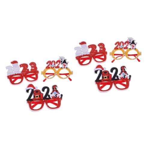 TOPBATHY 2 Sätze 2023 Brille Neonbrille Für Glow-Party Gläser Partygeschenke Weihnachtsmotiv Christmas Glasses Eye Glasses Frohes Neues Jahr Brille Lustige Brille 2023 Plastik 3 Stück * 2 von TOPBATHY