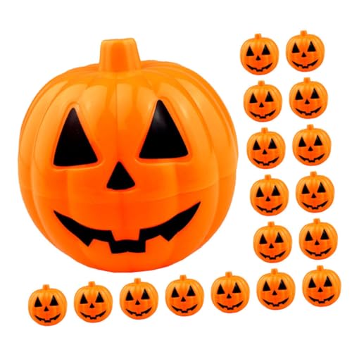 TOPBATHY 2 Sätze Kürbis-süßigkeiten-box Befüllbarer Ball Halloween-geschenkboxen Zuckerdose Beutel Keksdosen Halloween-mini-kürbis Runder Kürbiseimer Kürbistopf Orange Plastik 40 Stück * 2 von TOPBATHY