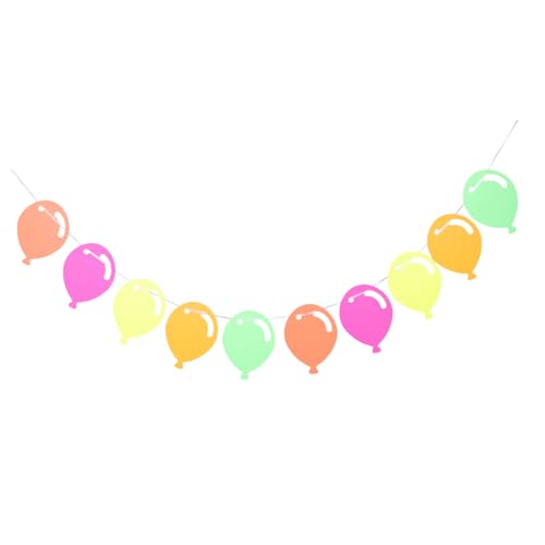 TOPBATHY 2 Stück Spielzimmer Dekoration Hochzeitszeremonie Dekoration Flagge Drehbar Ballon Dekor Neon Ballon Girlande Bunte Dekorationen Für Party Beleuchtete Girlande Banner von TOPBATHY