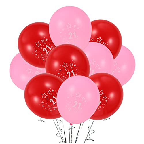 TOPBATHY 20 Stk Geburtstag Luftballons rosa Drucken von Luftballons Ornament helium balloon helium ballon hochzeitsdeko Partyballons dekorative Luftballons für Partys Emulsion von TOPBATHY