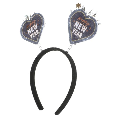 TOPBATHY 2024 Neues Jahr Stirnband Frohes Neues Jahr Kopfschmuck Bopper-stirnband Kopfbedeckung Für Silvester Cosplay-stirnband Glänzende Geburtstagskrone Frohes Neues Jahr Haarband Plastik von TOPBATHY