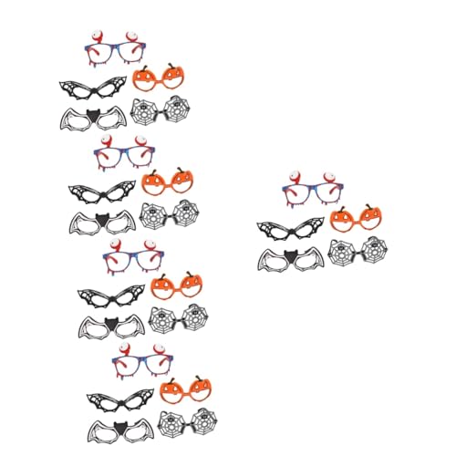 TOPBATHY 25 Stk Halloween-brille Lustige Brille Neuheit Halloween-fledermaus-brille Zubehör Für Halloween-kostümpartys Cosplay-brillen Augäpfel Halloween-cosplay-brille Kürbisgläser Plastik von TOPBATHY