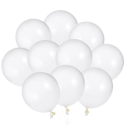 TOPBATHY 25 Stück 12 Dekorativer Luftballon Riesige Weiße Luftballons Klare Luftballons Heliumballon Ballons Hochzeitsballons Luftballons Für Geburtstagsfeiern Weiße Heliumballons Party von TOPBATHY