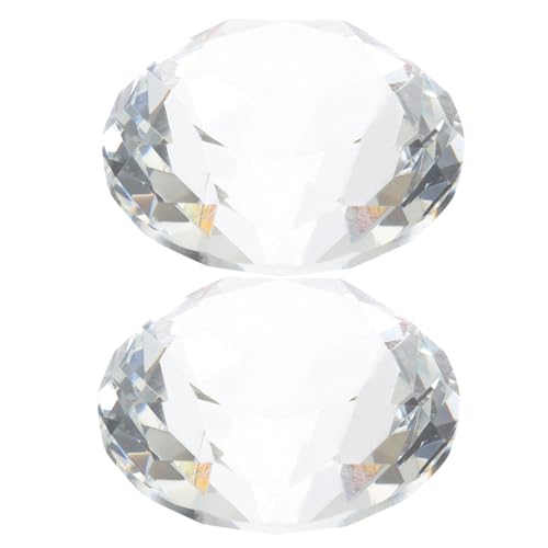 TOPBATHY 2St Künstlicher Kristalldiamant echte Diamanten Diamant-Bürozubehör Hochzeitsdekorationen Vase gefälschte Edelsteine Desktop-Ornament Kristalle Glas Diamanten Tischdekorationen von TOPBATHY