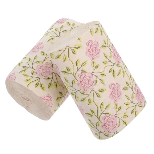 TOPBATHY 2St Rollen Sie Toilettenpapier blumenmuster personalisiertes toilettenpapier rosa toilettenpapier Serviette mit Blumendruck lustiges Papier Blumenservietten aus Papier von TOPBATHY