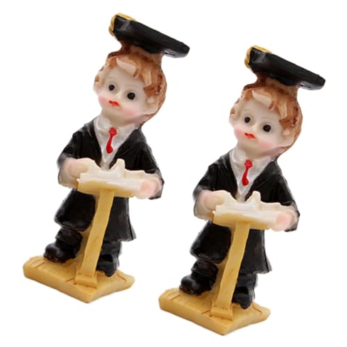 TOPBATHY Mini-Harz-Desktop-Ornament Absolvent Figur Exquisite Harz Student Statue Desktop Decor Einzigartige Handwerkskunst von TOPBATHY