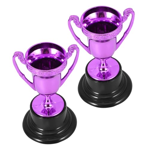 TOPBATHY 2st Trophäe Kleine Pokale Goldener Pokal Parteimedaillen Teilnahme Trophy Cup Violett Plastik von TOPBATHY