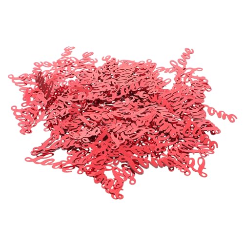 TOPBATHY 3 Packungen Konfetti hochzeitsdeko komfetti party decoration valentinestag tiegerbalm red umschlag Anzahl Kuchenformen Streuung auf dem Hochzeitstisch Verlobungsfeier Plastik rot von TOPBATHY