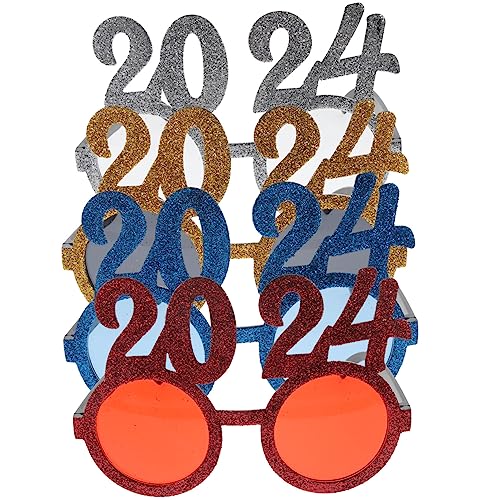 TOPBATHY 3 Sätze 2024 Brille Leichte Brille Zubehör Designer-Sonnenbrillen Für Damen Rollenspiele Für Lustige Tanzbrille Modisch 2024 Fotokabinen-Requisite Pc-Rahmen 4 Stück * 3 von TOPBATHY