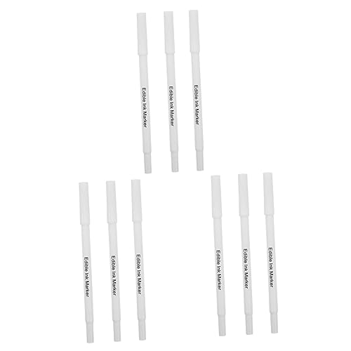 TOPBATHY 3 Sätze Backen Pigmentierung Stift Zuckerstangen Zuckersticks Zuckerwattestäbe Essbare Stifte Dielektrikum Backen Bleistift Kuchenmarker Essbarer Backstift Plastik Weiß 3 Stück * 3 von TOPBATHY