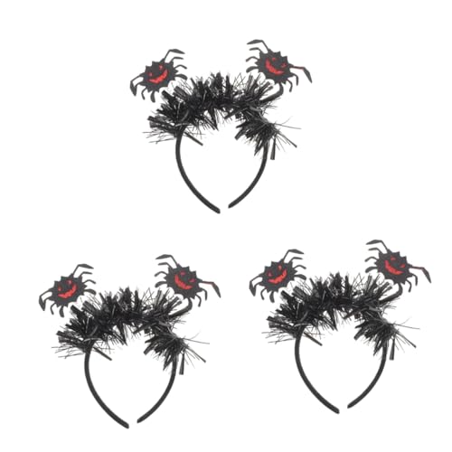 TOPBATHY 3 Stück Halloween Spinnen Stirnband Karnevals Haarband Halloween Kopfschmuck Party Stirnbänder Cosplay Halloween Kopfschmuck Dekorative Stirnbänder Performance Stirnband von TOPBATHY