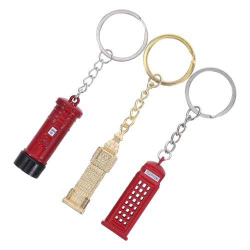 TOPBATHY 3 Teiliges Set Telefonzellen Schlüsselanhänger Schlüsselanhänger Taschenanhänger Ästhetischer Schlüsselanhänger Big Ben Schlüsselanhänger Anhänger Partygeschenke Zuhause von TOPBATHY