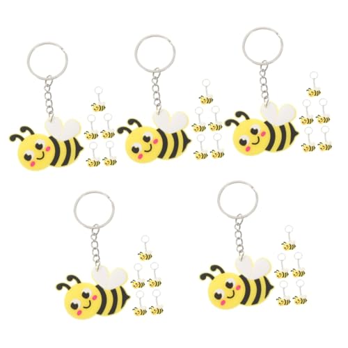 TOPBATHY 30 Stk Biene Schlüsselanhänger Geldbörse Charme Schlüsselbund Cartoon Biene Anhänger Auto Tasche Dekoration Bienen-Schlüsselanhänger-Dekor Cartoon-Bienen-Schlüsselanhänger PVC von TOPBATHY