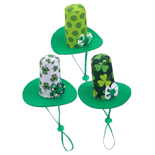 TOPBATHY 3St Mimi-Hut Puppenhüte Puppe Plüsch-Polyester-Hut Plüschpuppe doll accessories Puppenaccessoires festlicher Puppenhut aus Polyester st. Patrick's Day Tischdekoration Green von TOPBATHY