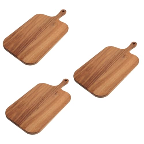 TOPBATHY 3St Schneidebrett aus Akazienholz Schneidebrettständer Teller Campingbedarf Grad holzbrett küchenbrett kleines Schneidebrett Holzschneidebretter für zu Hause Massivholz Light Brown von TOPBATHY