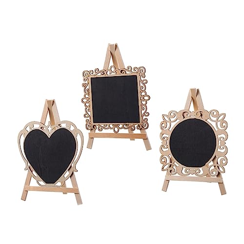 TOPBATHY 3st Kleine Tafel Pflanzenzeichen Tafelzeichen Mini-tisch Tafelschild Spitze Tafel Tischnummer Message Board Heimdekoration Mini Tafel Staffelei Lebensmitteletikett Tafel Holz Khaki von TOPBATHY