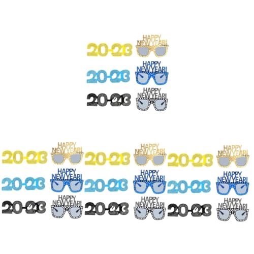 TOPBATHY 4 Sätze 2023 Brille Begeisterte Sonnenbrille Partyzubehör Für Den Jahresabend Silvesterbrille Neon Kinderferngläser Leuchtbrillen Party-brillengestelle Kreative Brillen 6 Stück * 4 von TOPBATHY