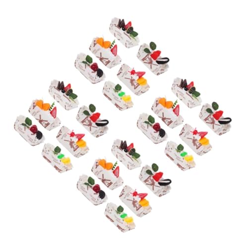 TOPBATHY 4 Sätze Cupcake Dekoration Gefälschte Lebensmittel Mini Ornamente Mini Lebensmittel Pappbecher Tee Party Dekorationen Obst Kühlschrankmagnete Kühlschrank 6 Stück * 4 von TOPBATHY