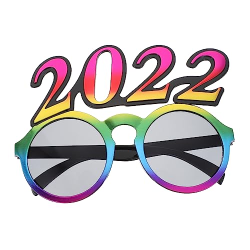 TOPBATHY 4 Stück 2022 Brille Neue Jahr Spaß Brillen Neujahrsbrille Weihnachtsbrille 2022 Sonnenbrille Mit Nummer 2022 Abschlussballbrille 2022 Partybrille Sonnenbrille 2022 Stk Colorful von TOPBATHY